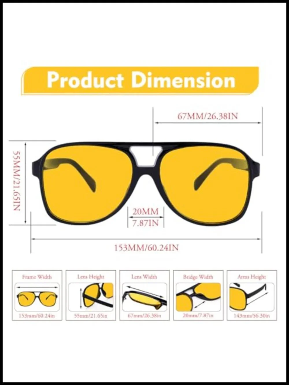 Retro Aviator Sunglasses with UV400 Protection Plastic Frame